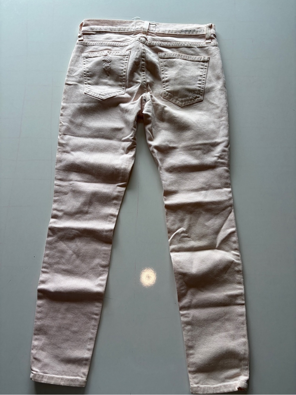 Current/Elliott distressed light pink skinny denim jeans women’s size 26/0 - Picture 6 of 7
